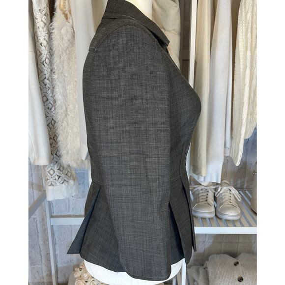 Victor Alfaro Women's Size 10 Button Up Peplum Gray Blazer Jacket #0380 - Picture 3 of 10